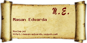 Masan Edvarda névjegykártya